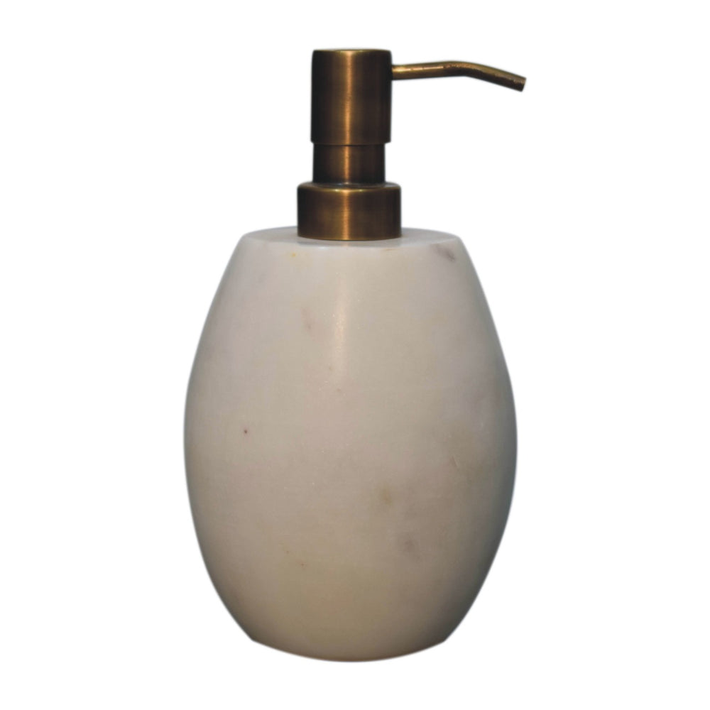 White Marble Soap Dispenser of 2 - Smiddy Furniture