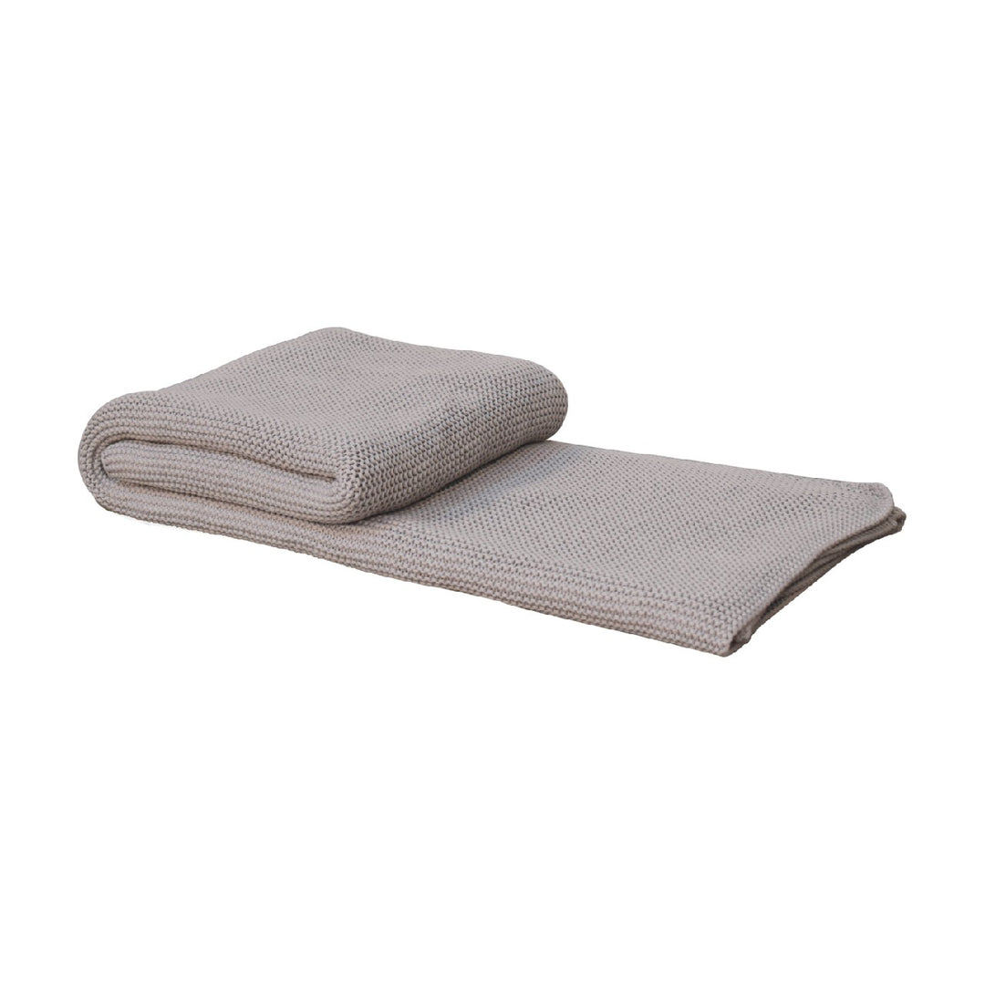 Double Grey Knitted Throw-Smiddy Furniture