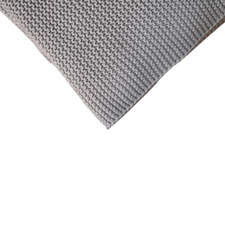 Double Grey Knitted Throw-Smiddy Furniture