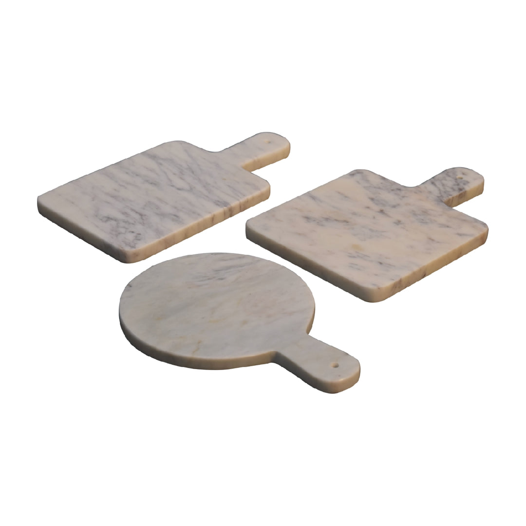 White Marble Chopping Board Set - Smiddy Furniture