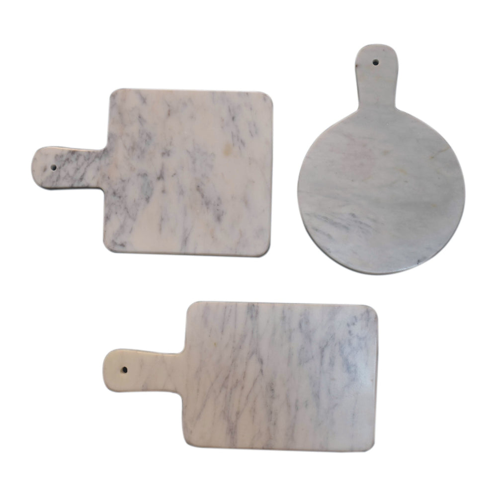 White Marble Chopping Board Set - Smiddy Furniture