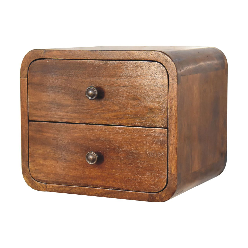 Floating Mini Chestnut Bedside-Smiddy Furniture