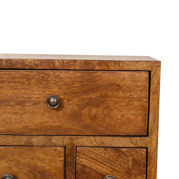 4 Drawer Multi Chestnut Bedside - Smiddy Furniture