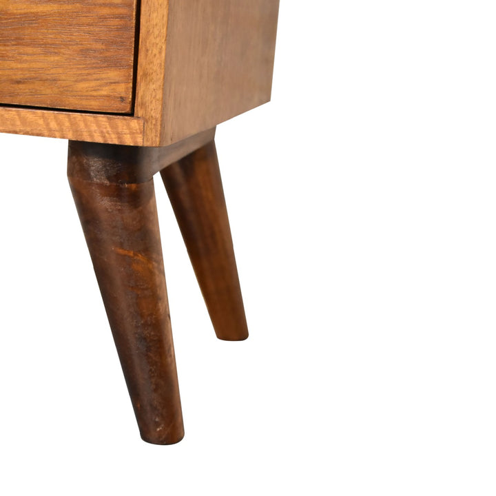 4 Drawer Multi Chestnut Bedside - Smiddy Furniture