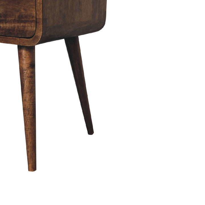 Mini Grey Wash Curve Open Bedside-Smiddy Furniture