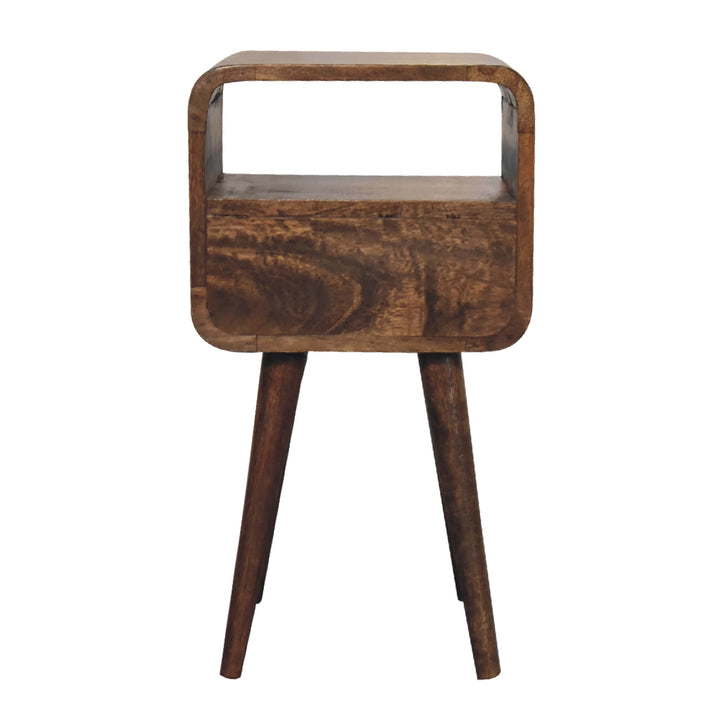 Mini Grey Wash Curve Open Bedside-Smiddy Furniture