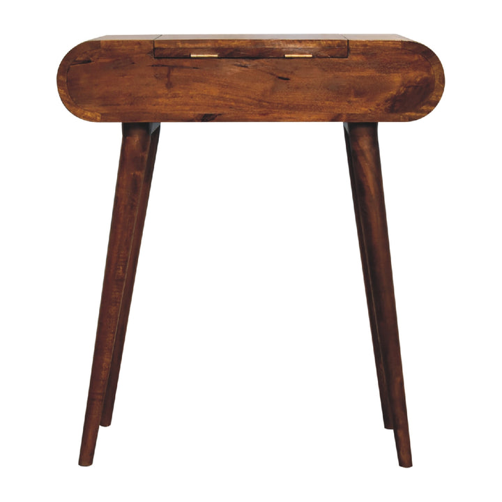 Mini Round Chestnut Fold Vanity-Smiddy Furniture