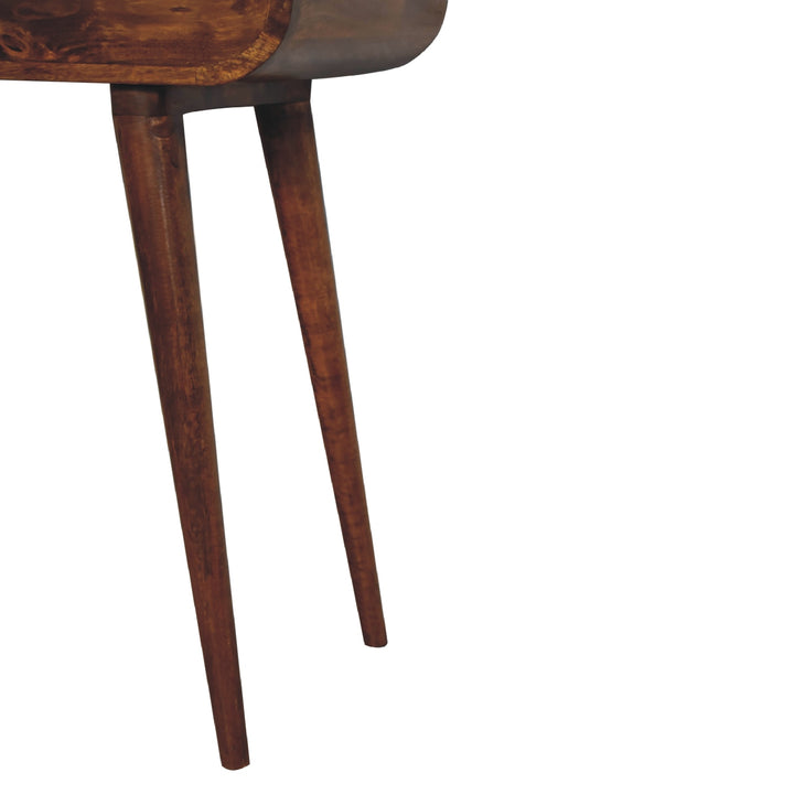 Mini Round Chestnut Fold Vanity-Smiddy Furniture