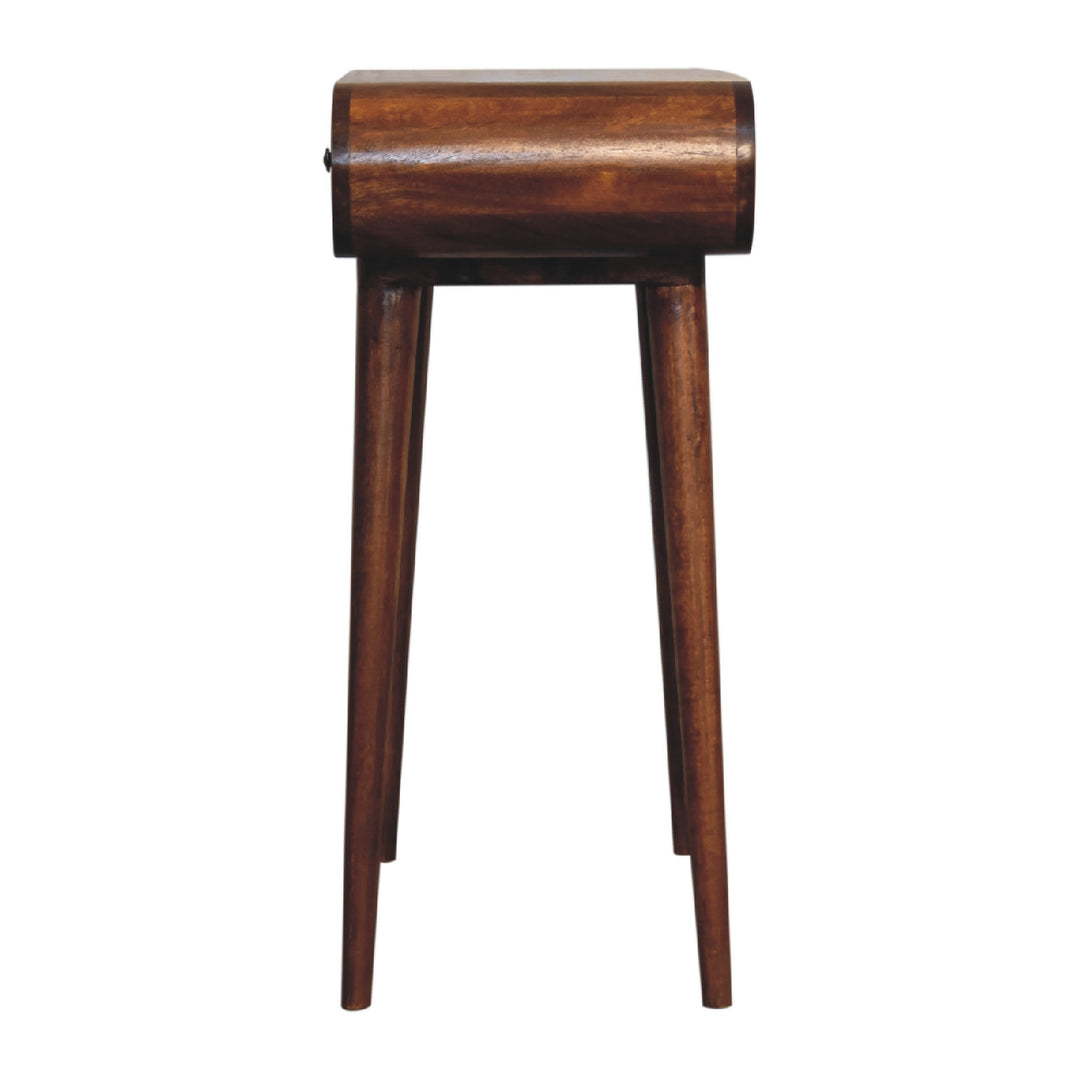 Mini Round Chestnut Fold Vanity-Smiddy Furniture