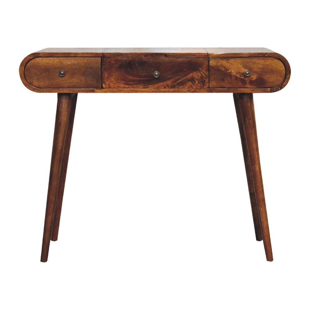Chestnut Mirror Dressing Table-Smiddy Furniture