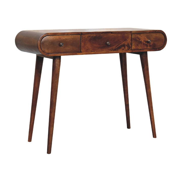 Chestnut Mirror Dressing Table-Smiddy Furniture