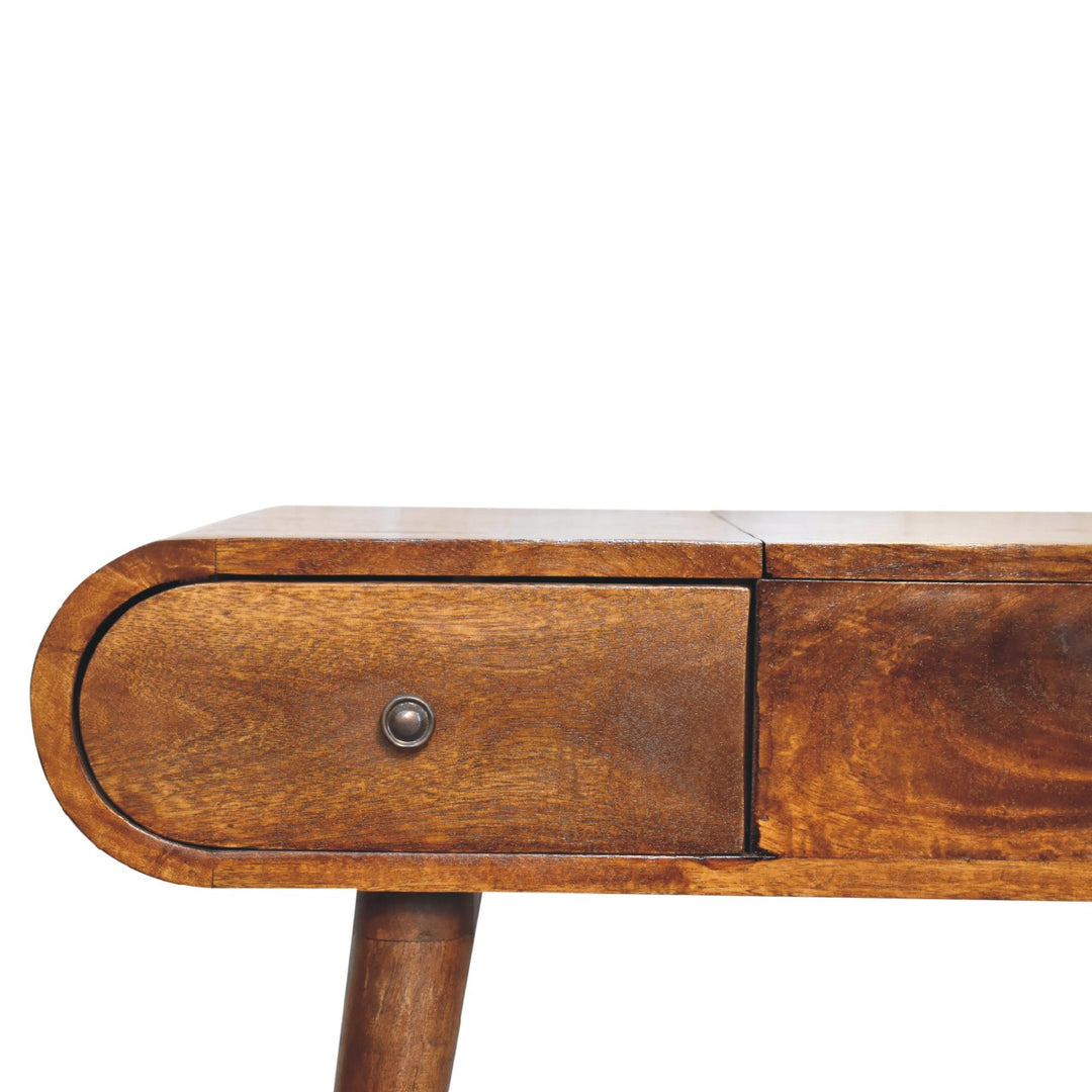 Chestnut Mirror Dressing Table-Smiddy Furniture