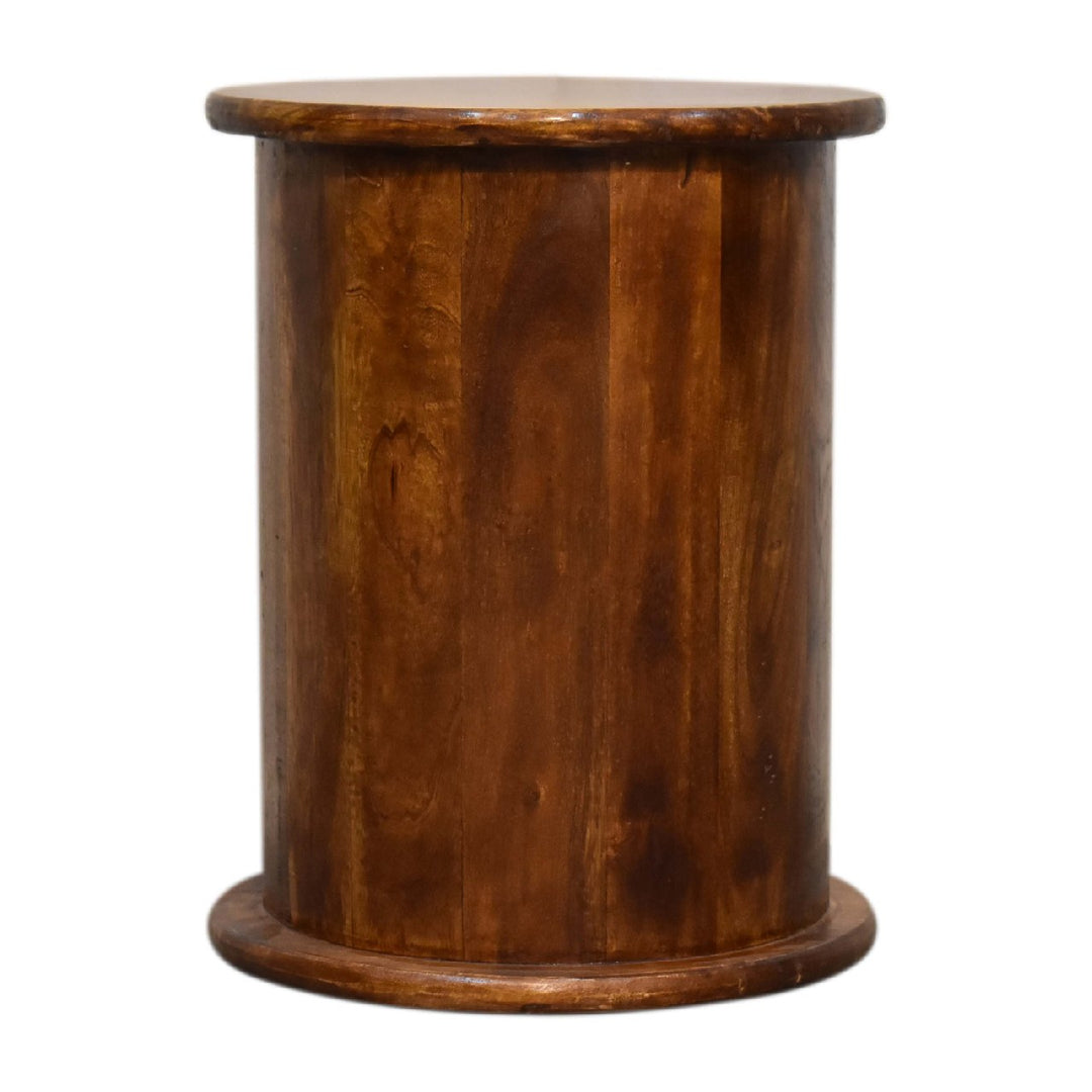 Mini Chestnut Two-Drawer Drum Chest