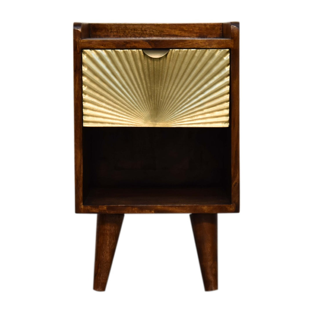 Mini Manila Gold 1 Drawer Bedside-Smiddy Furniture