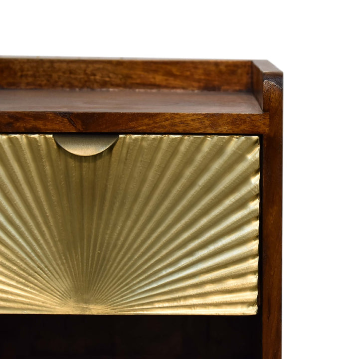 Mini Manila Gold 1 Drawer Bedside-Smiddy Furniture
