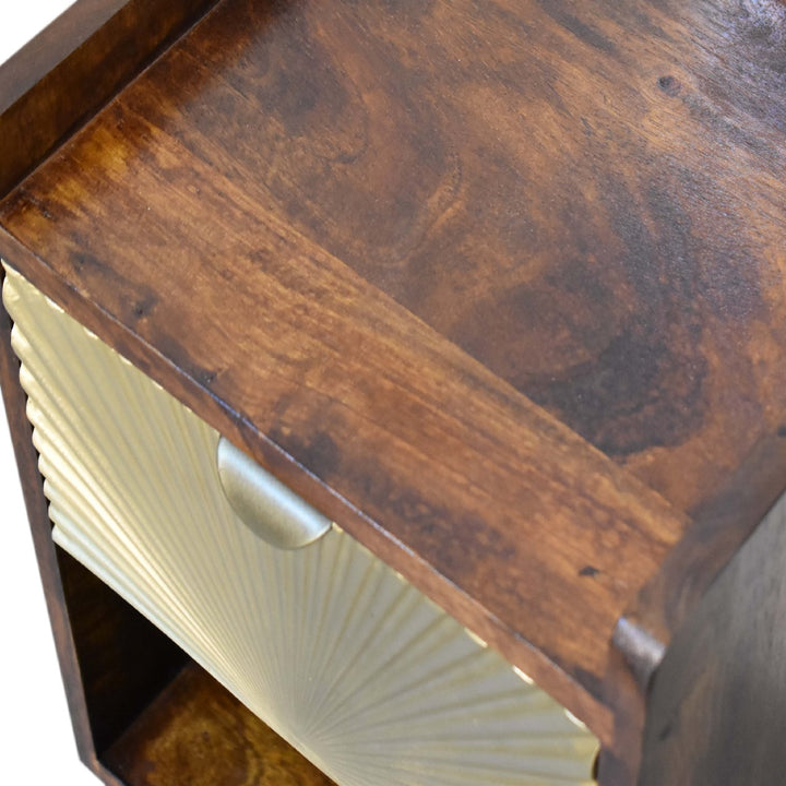 Mini Manila Gold 1 Drawer Bedside-Smiddy Furniture