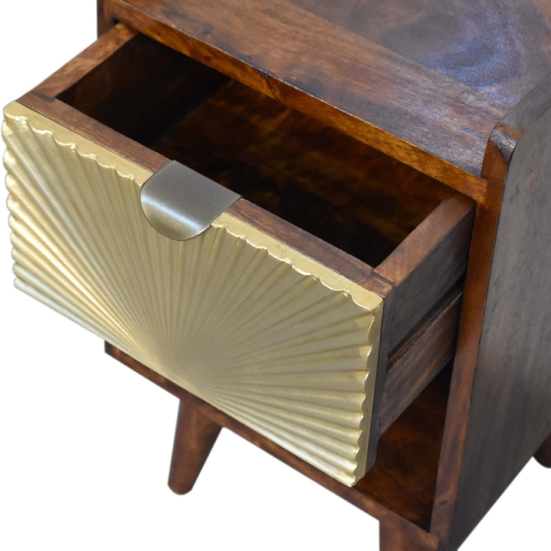 Mini Manila Gold 1 Drawer Bedside-Smiddy Furniture
