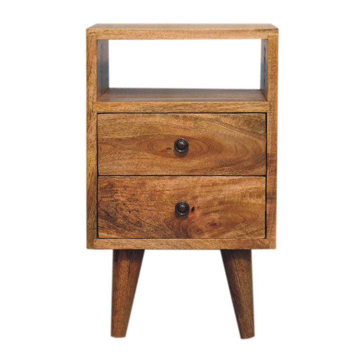 Mini Oak-ish Classic Open Bedside-Smiddy Furniture