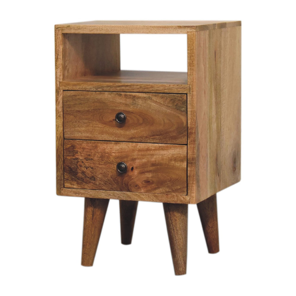 Mini Oak-ish Classic Open Bedside-Smiddy Furniture