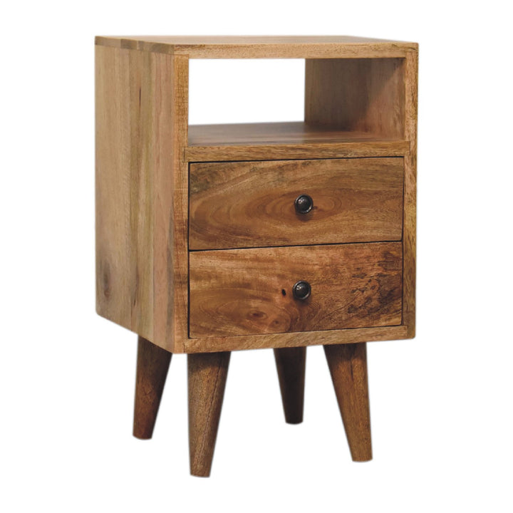 Mini Oak-ish Classic Open Bedside-Smiddy Furniture
