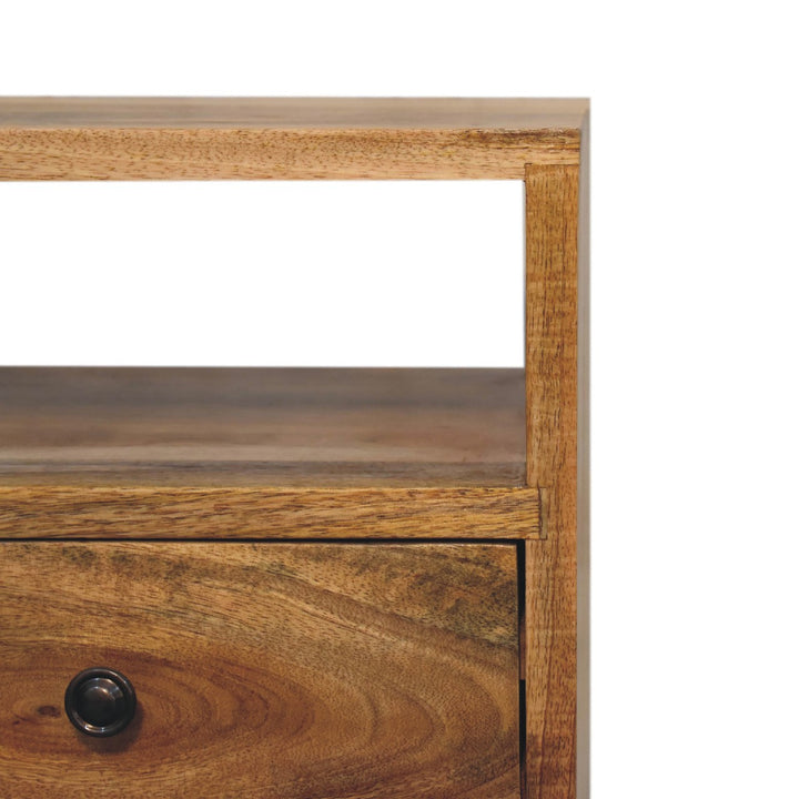 Mini Oak-ish Classic Open Bedside-Smiddy Furniture