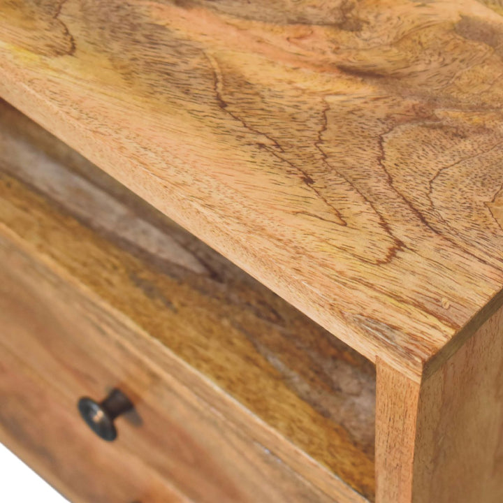 Mini Oak-ish Classic Open Bedside-Smiddy Furniture