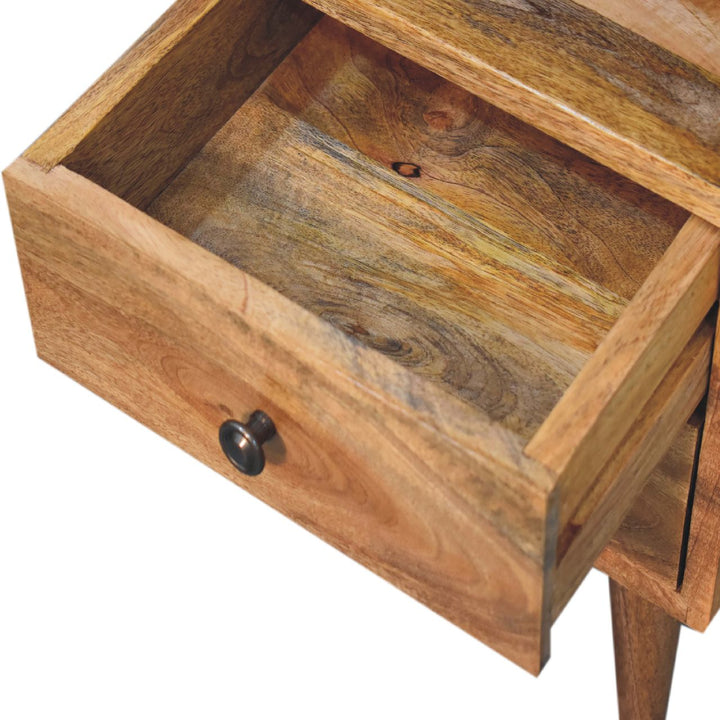 Mini Oak-ish Classic Open Bedside-Smiddy Furniture
