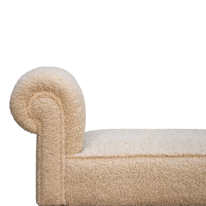 Boucle Cream Bench - Smiddy Furniture