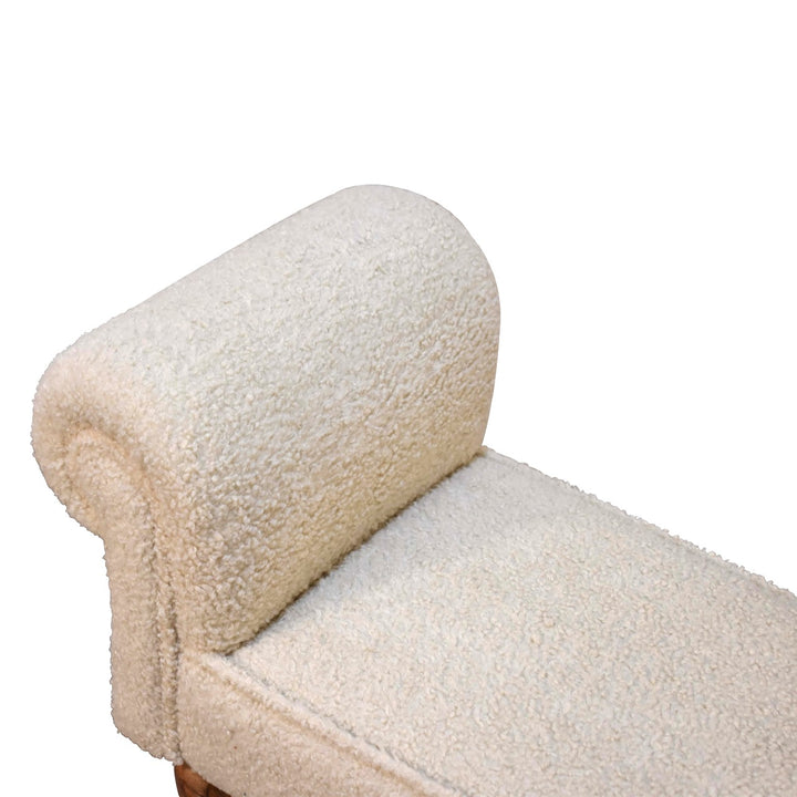 Boucle Cream Bench - Smiddy Furniture