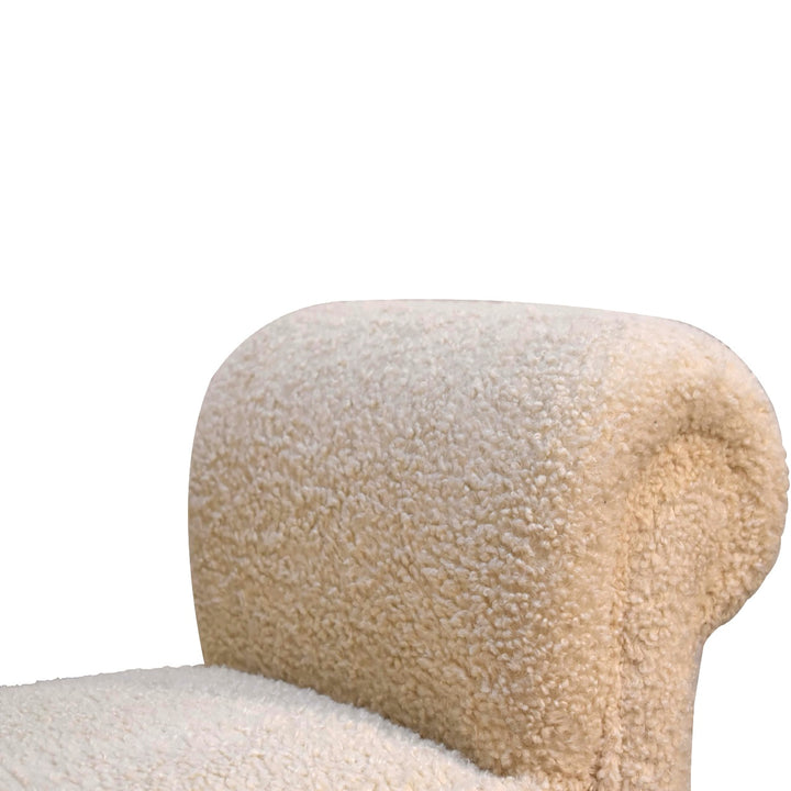 Boucle Cream Bench - Smiddy Furniture