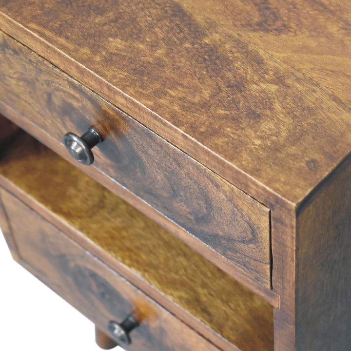 Mini Classic Multi Chestnut Bedside-Smiddy Furniture