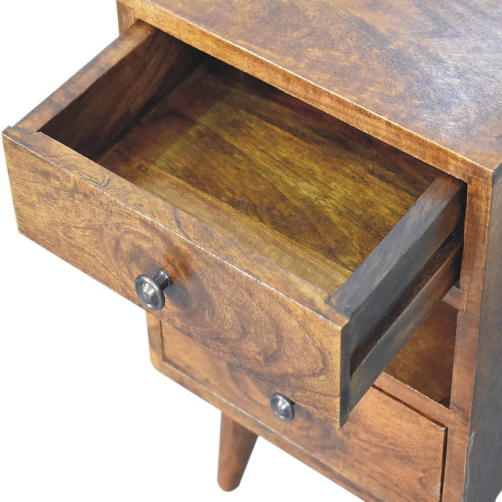 Mini Classic Multi Chestnut Bedside-Smiddy Furniture