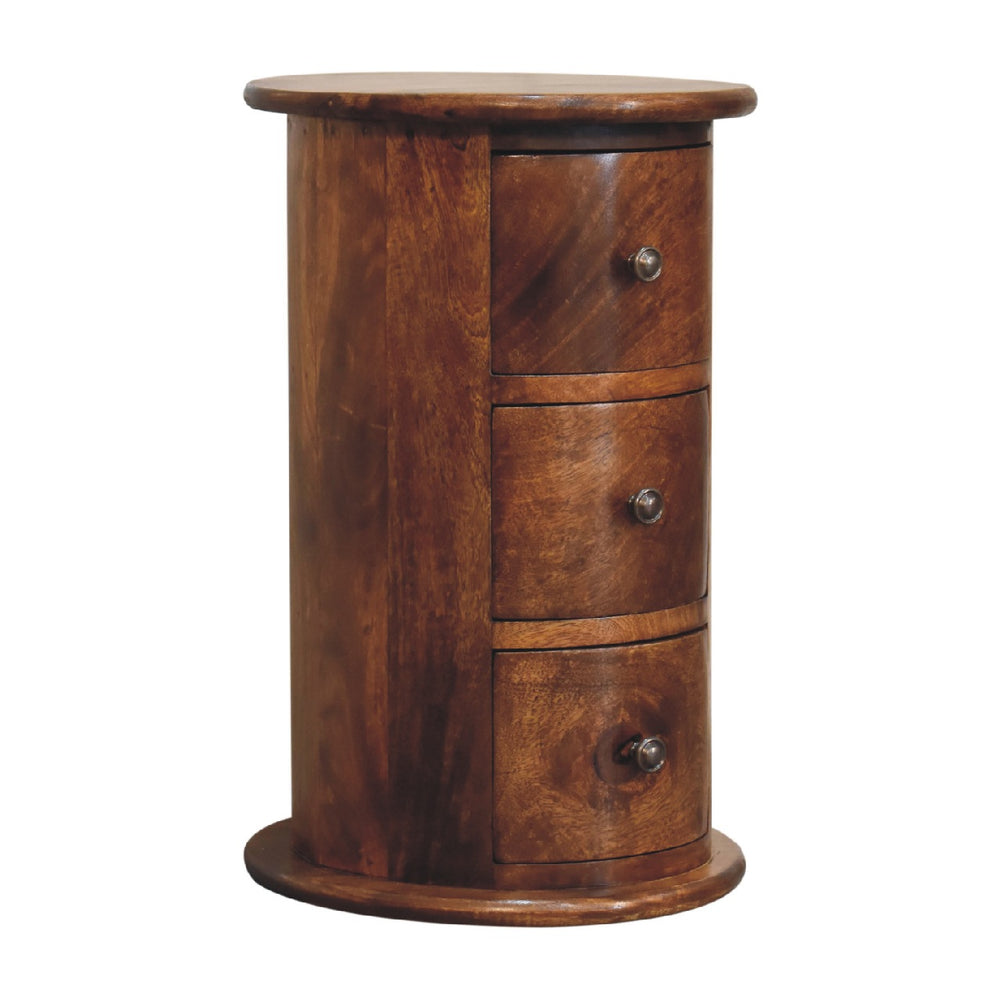 Mini Chestnut Drum Chest-Smiddy Furniture