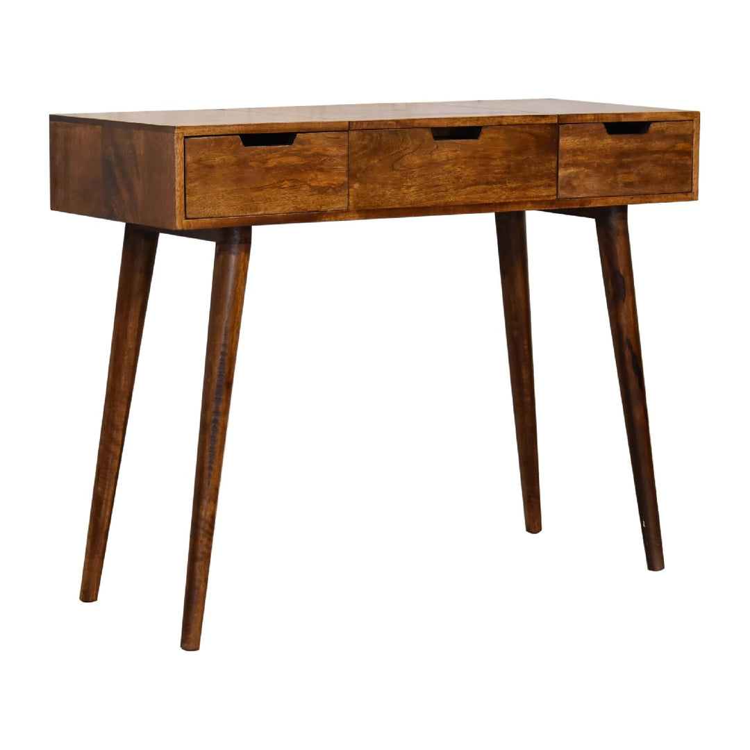 Chestnut Foldable Mirror Table-Smiddy Furniture