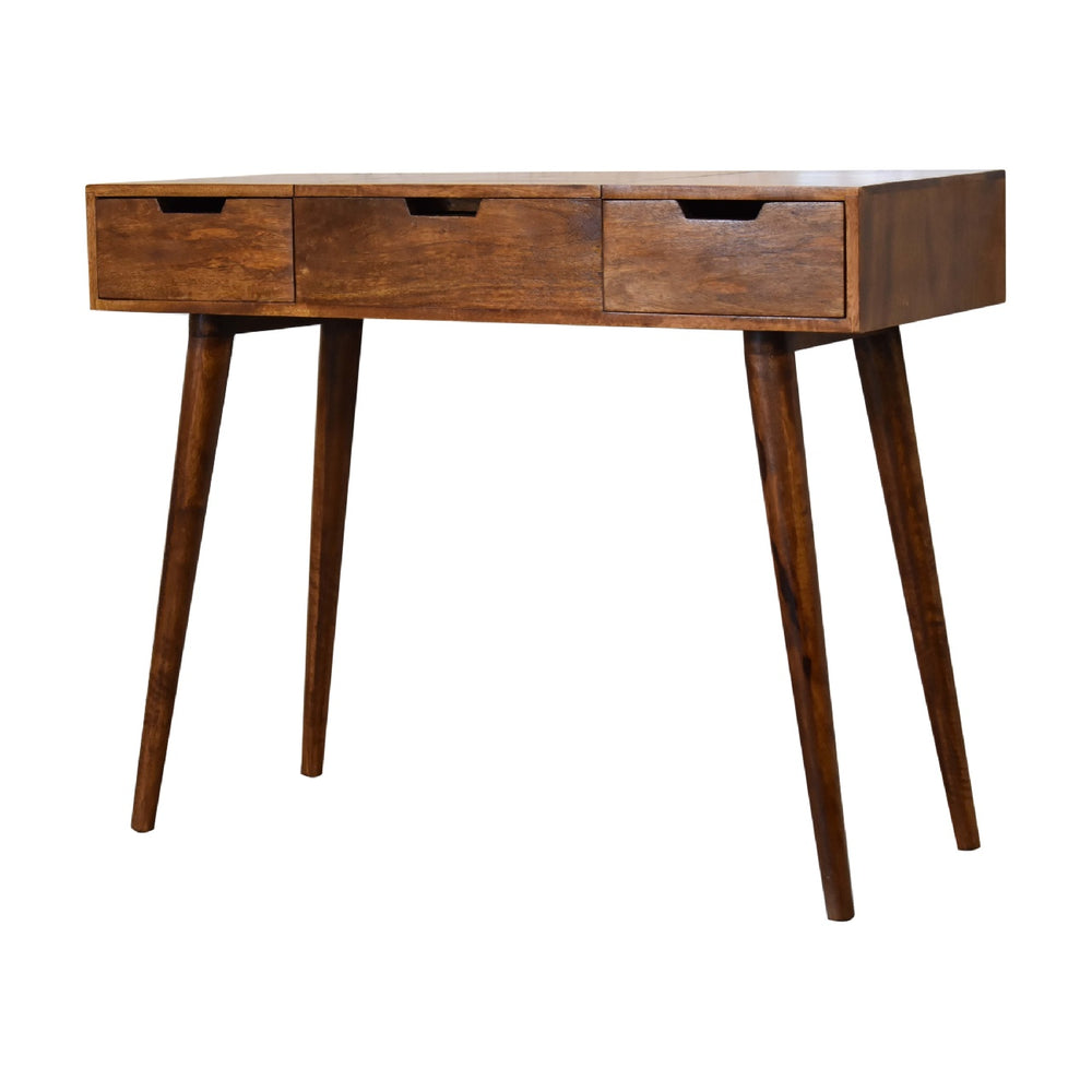 Chestnut Foldable Mirror Table-Smiddy Furniture