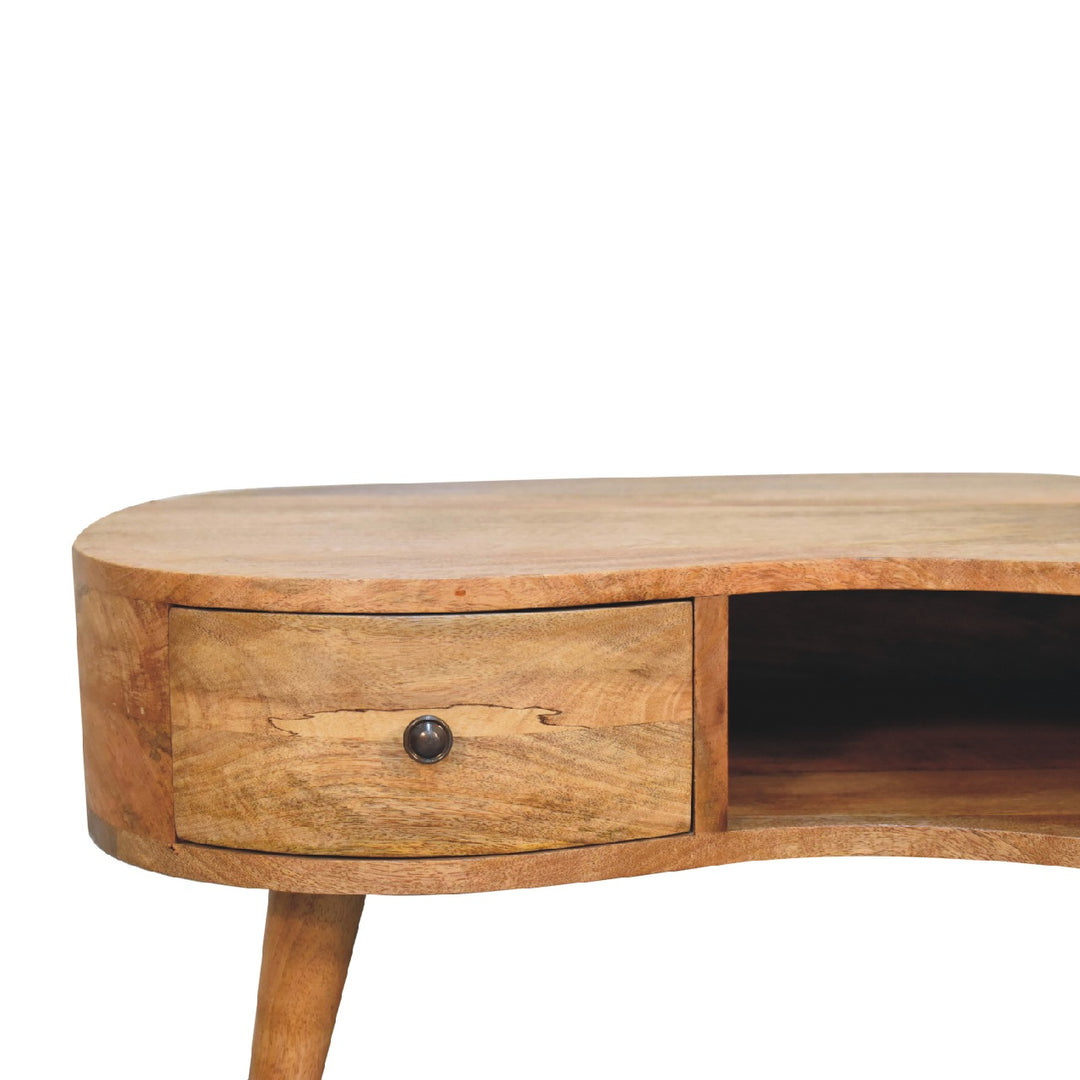 Oak-ish Wave Coffee Table-Smiddy Furniture