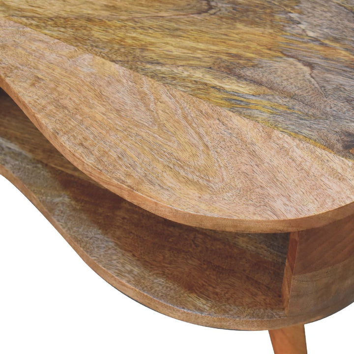 Oak-ish Wave Coffee Table-Smiddy Furniture