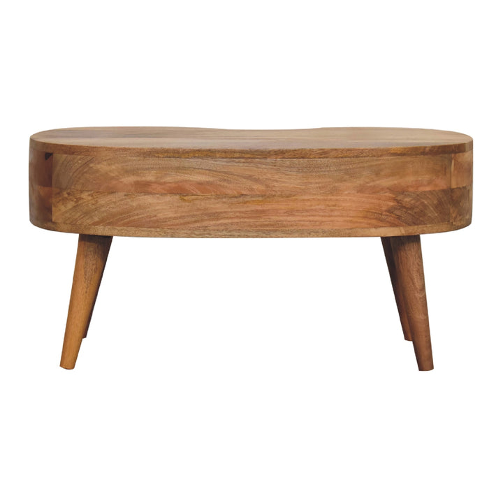 Oak-ish Wave Coffee Table-Smiddy Furniture