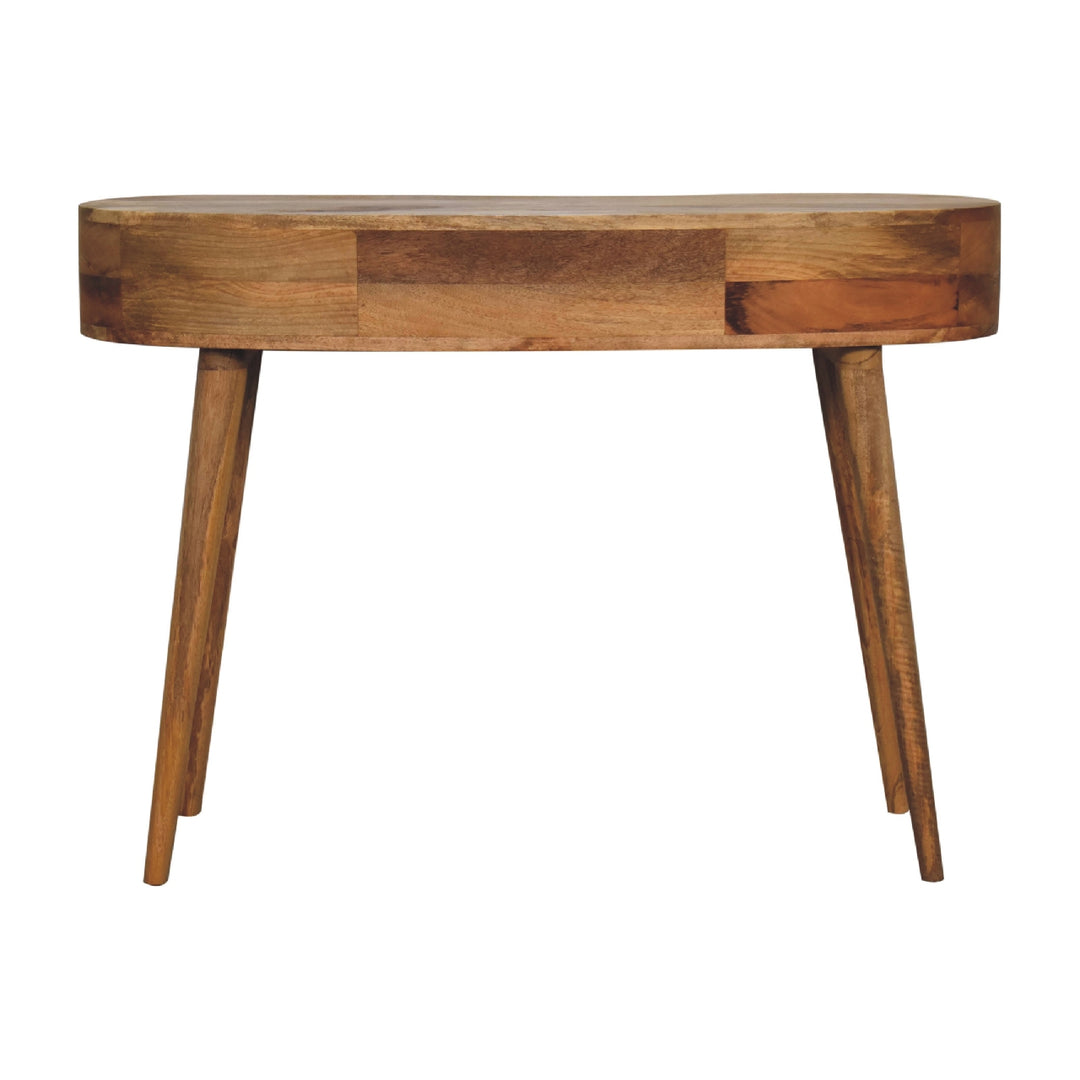 Oak - ish Wave Writing Desk - Smiddy Furniture