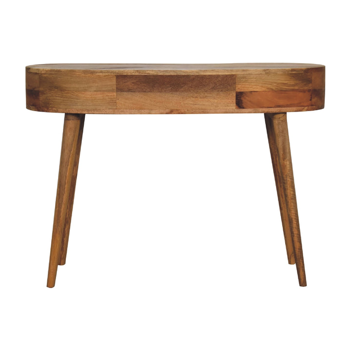 Oak - ish Wave Writing Desk - Smiddy Furniture