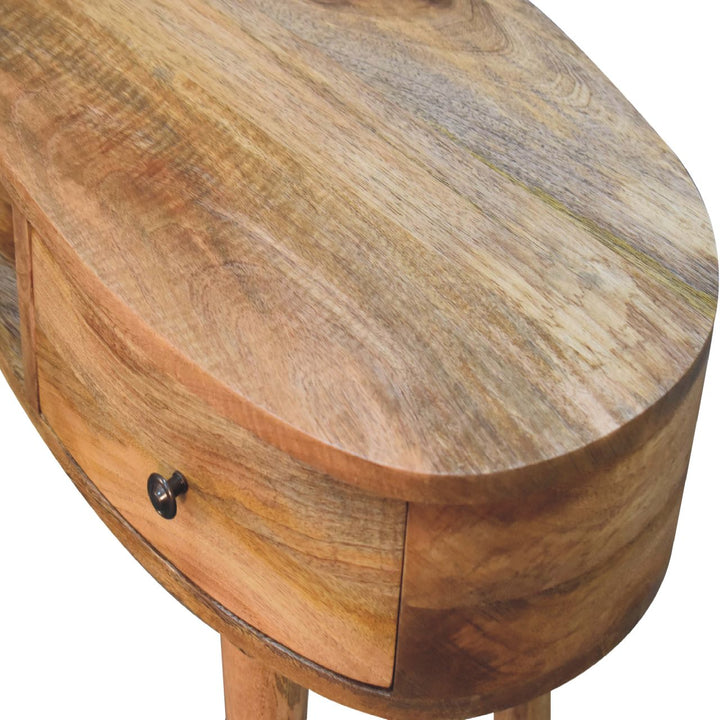 Oak - ish Wave Writing Desk - Smiddy Furniture