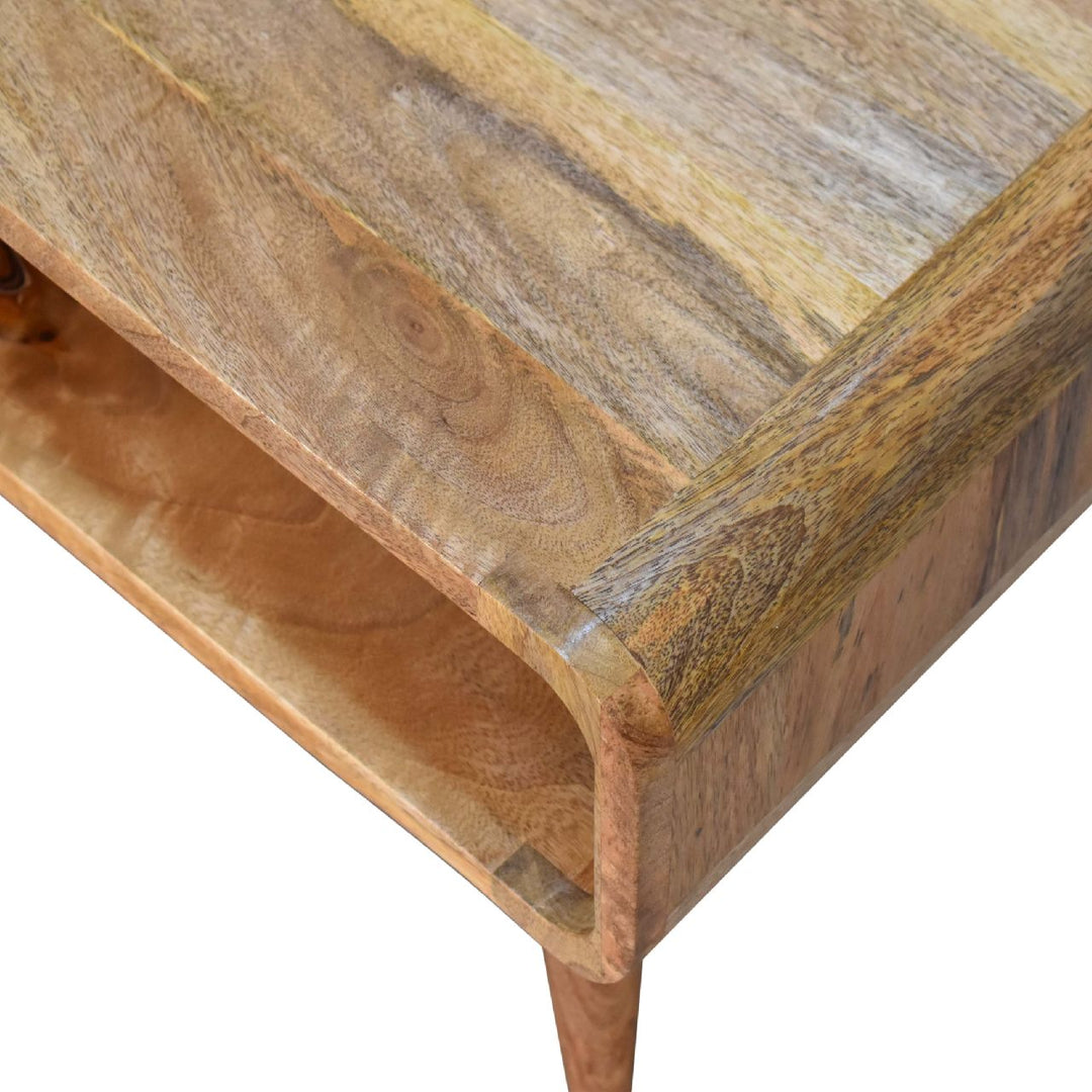 Open Oak-ish Media Unit-Smiddy Furniture
