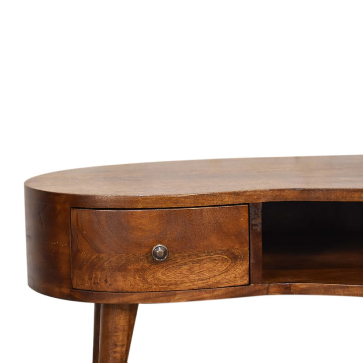 Mini Chesnut Wave Coffee Table-Smiddy Furniture