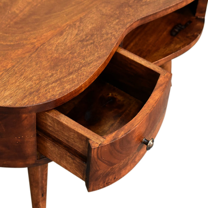 Mini Chesnut Wave Coffee Table-Smiddy Furniture