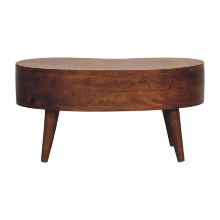 Mini Chesnut Wave Coffee Table-Smiddy Furniture