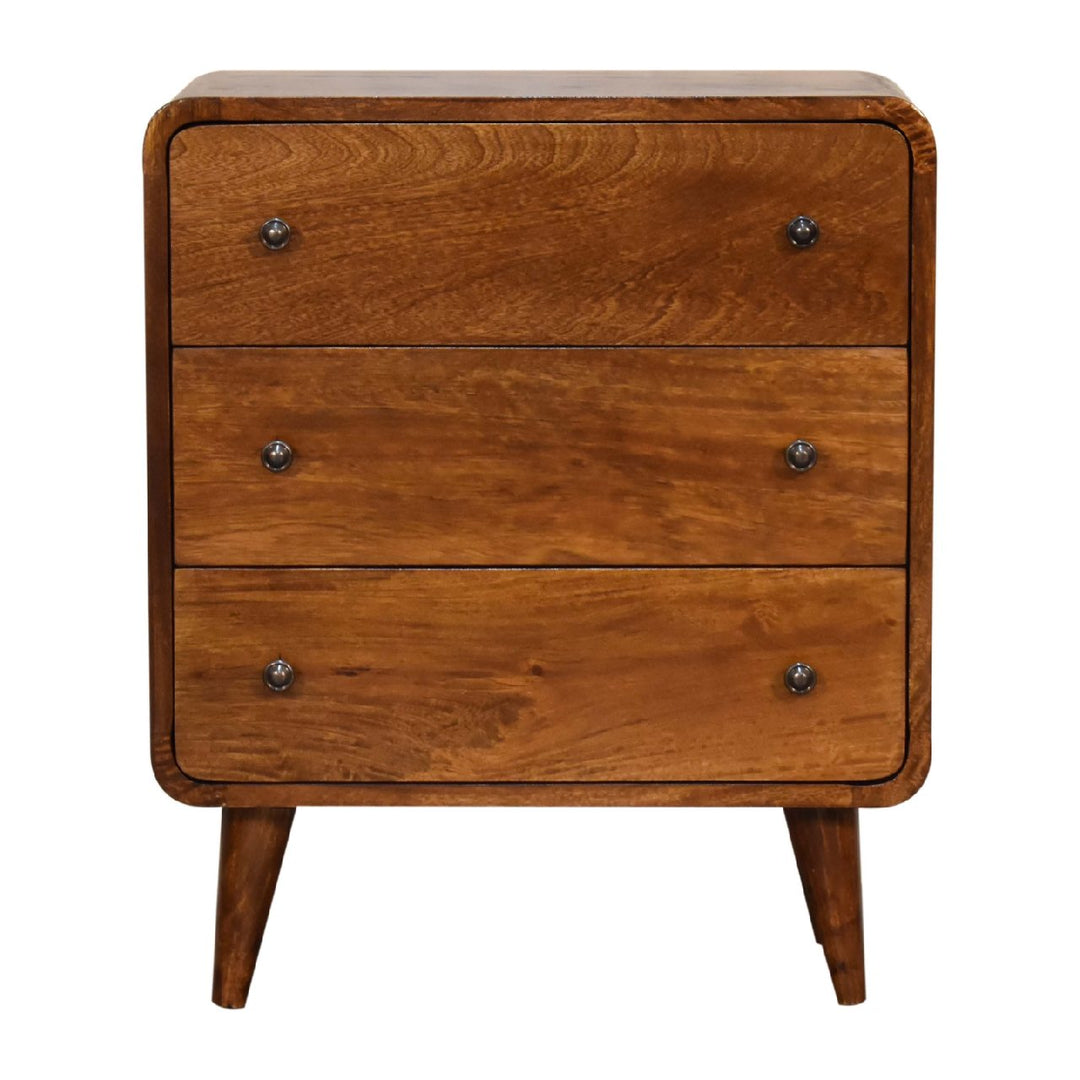 Mini Curved Chestnut Chest-Smiddy Furniture