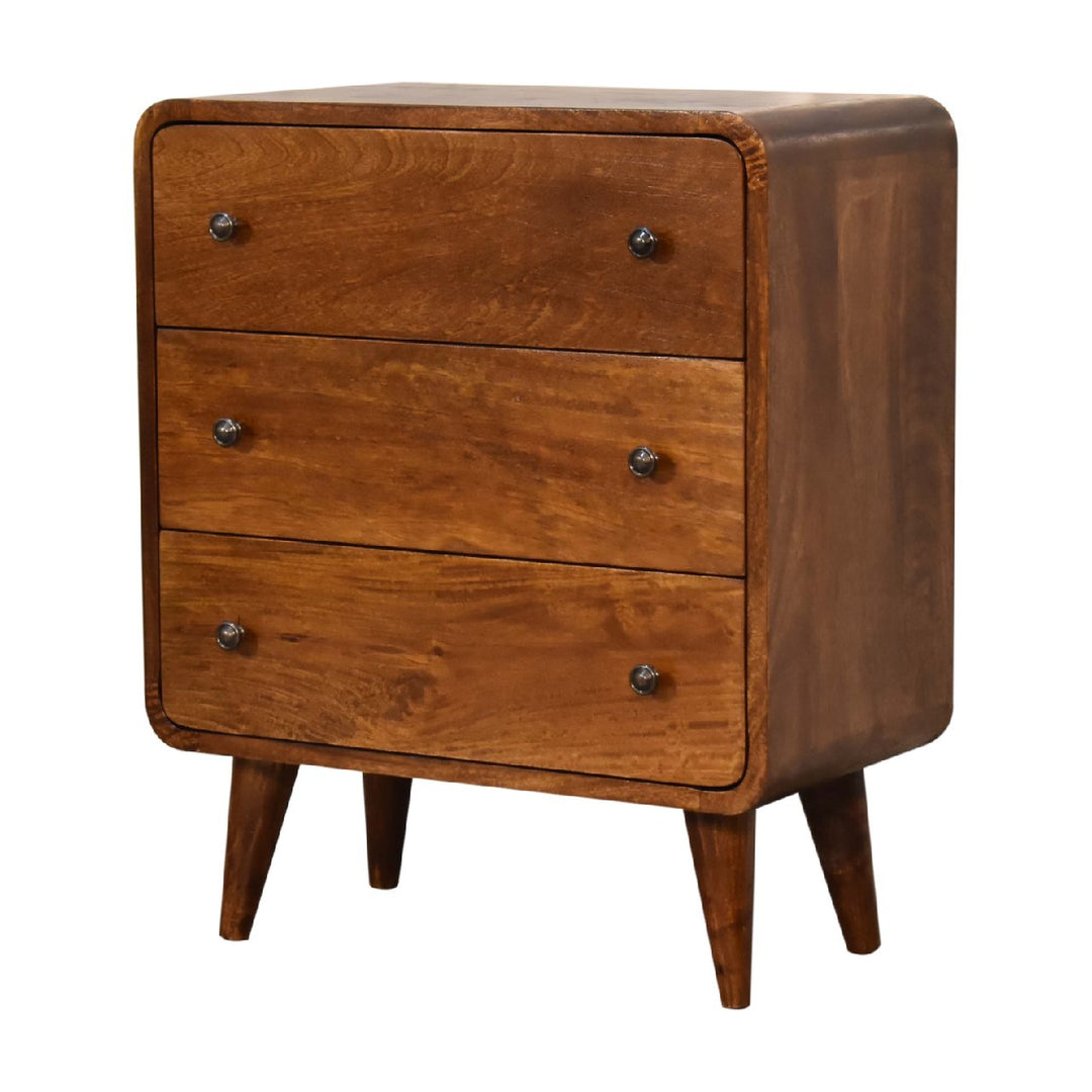 Mini Curved Chestnut Chest-Smiddy Furniture