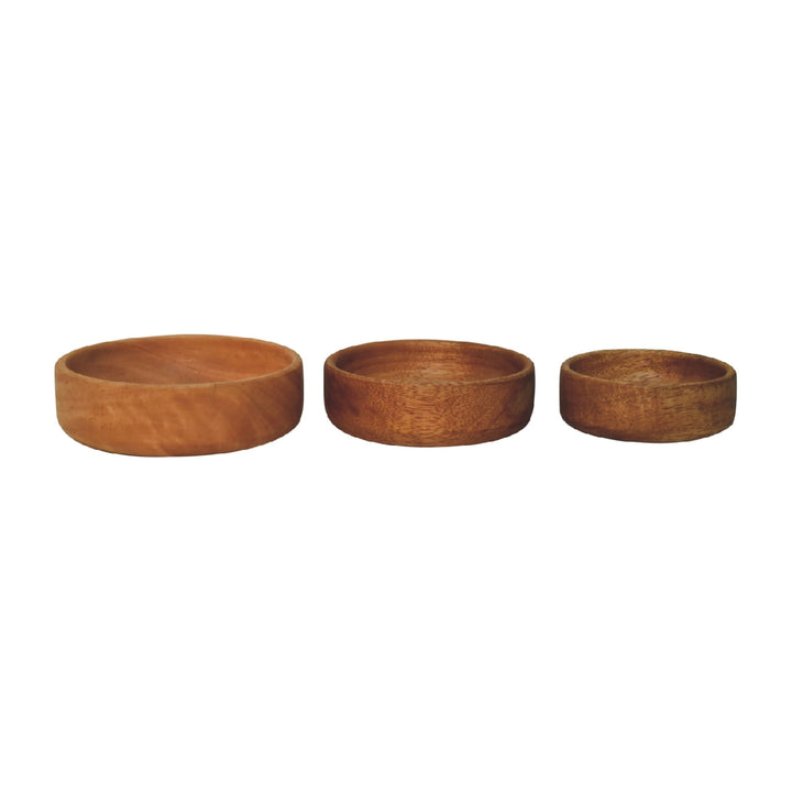 Solid Wood Fruit Bowl Set of 3 - Smiddy Furniture