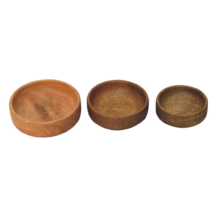 Solid Wood Fruit Bowl Set of 3 - Smiddy Furniture