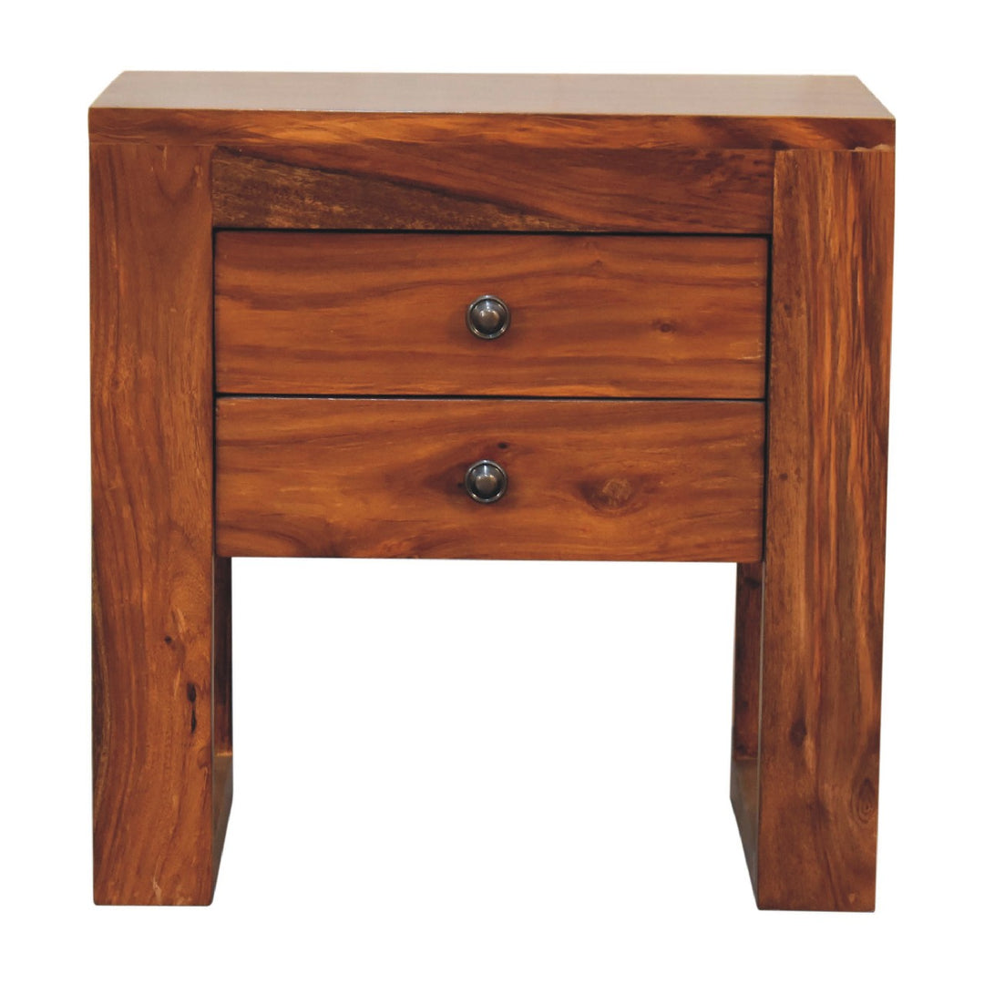 U - Square Honey Bedside - Smiddy Furniture